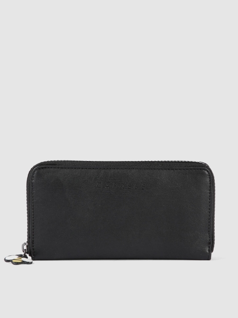 

Caprese Women Black Solid Zip Around Wallet