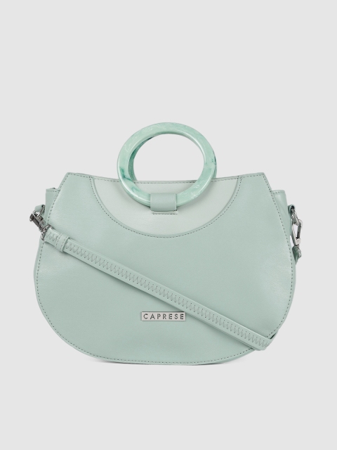 

Caprese Mint Green Solid Handheld Bag