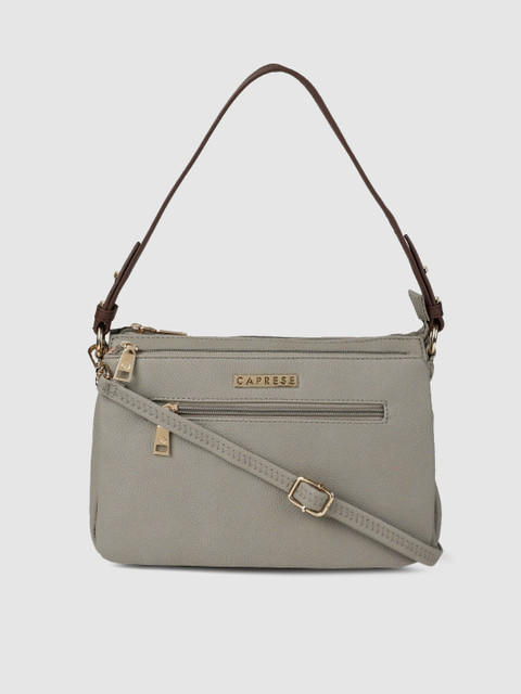 

Caprese Grey Solid Handheld Bag