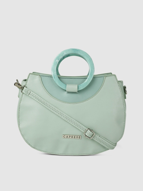 

Caprese Light Blue Solid Handheld Bag