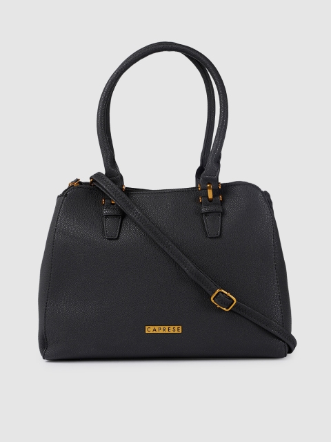 

Caprese Black Solid Handheld Bag