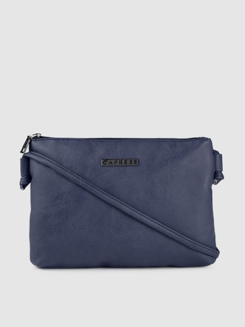 

Caprese Navy Blue Solid Sling Bag