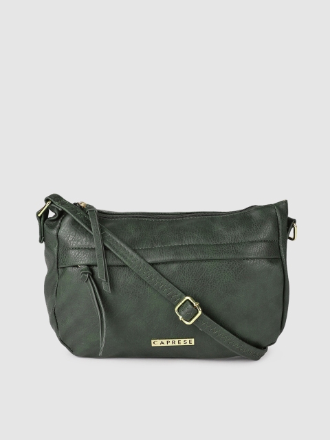 

Caprese Green Solid Sling Bag