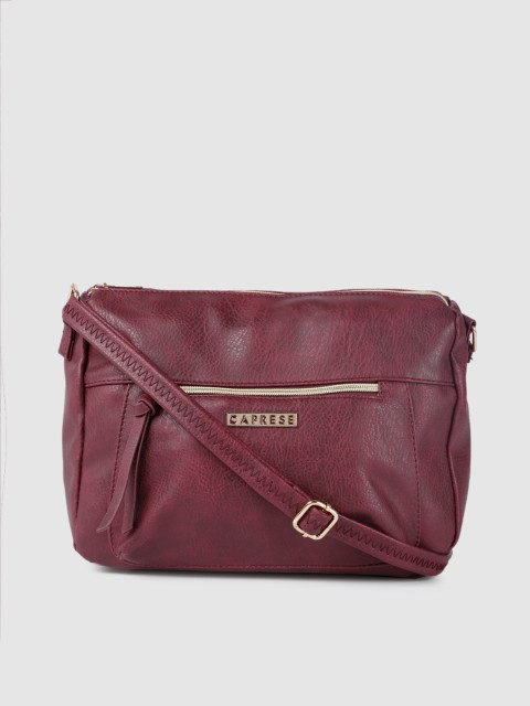 

Caprese Women Maroon Solid Sling Bag