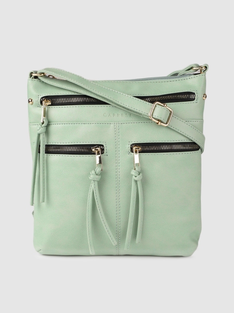 

Caprese Green Solid Sling Bag