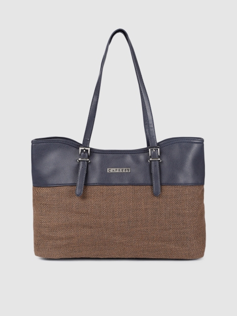 

Caprese Navy Blue & Brown Colourblocked Shoulder Bag