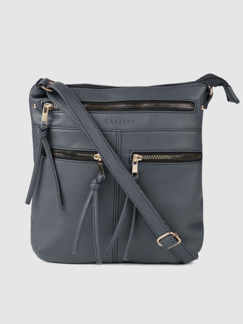 

Caprese Blue Solid Sling Bag