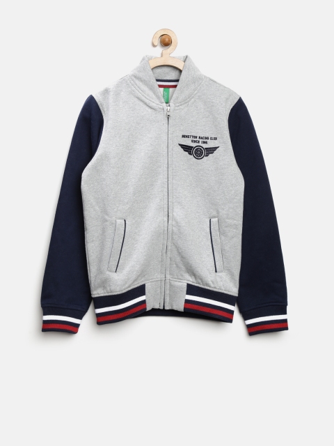 

United Colors of Benetton Boys Grey Melange Sweatshirt