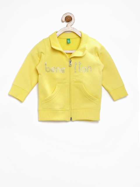 

United Colors of Benetton Girls Yellow Sweatshirt