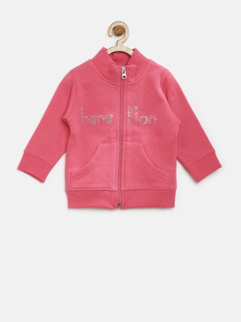 

United Colors of Benetton Girls Pink Embellished Sweatshirt