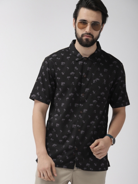 

Indian Terrain Men Black Chiseled Slim Fit Printed Casual Shirt