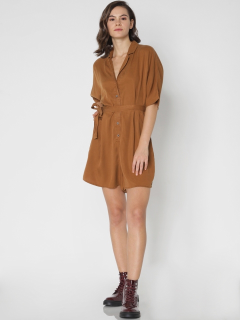 

ONLY Brown Solid Playsuit