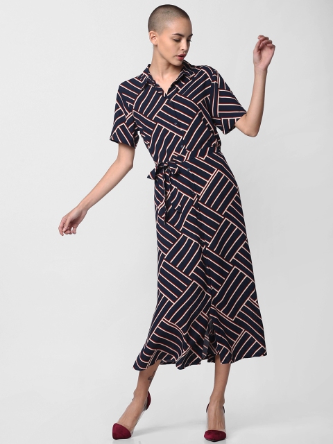 

ONLY Women Blue & Red Shirt Dress
