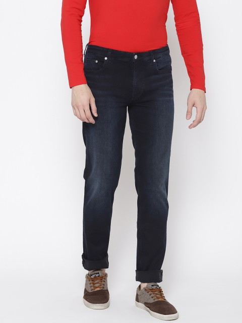 

Calvin Klein Jeans Men Navy Blue Regular Fit Mid-Rise Clean Look Stretchable Jeans