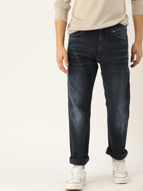

Calvin Klein Jeans Men Black Straight Fit Mid-Rise Clean Look Stretchable Jeans