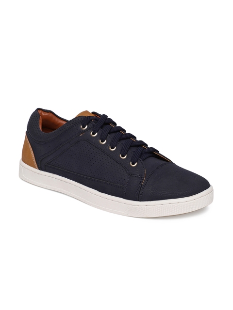 

Parx Men Navy Blue Perforations Sneakers