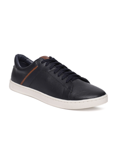 

Parx Men Navy Blue Textured Sneakers