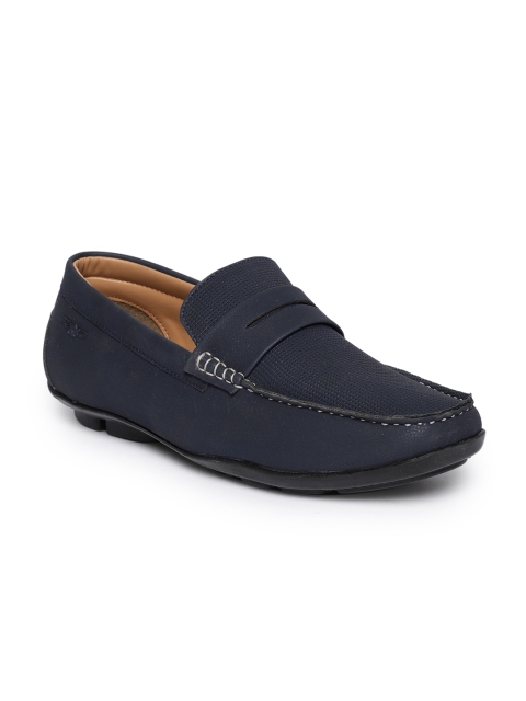 

Park Avenue Men Blue Textured Loafers