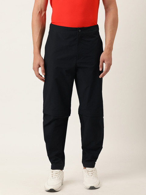 

Tommy Hilfiger Men Black Solid Convertible Zip-Off Joggers
