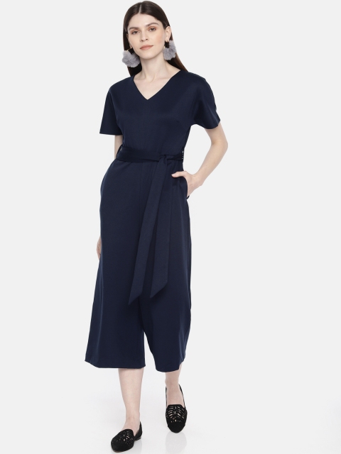 

Vero Moda Women Navy Blue Solid Culotte Jumpsuit