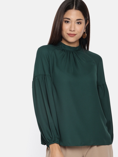 

Vero Moda Women Green Solid Top