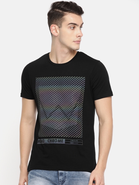 

Wrangler Men Black Printed Round Neck T-shirt