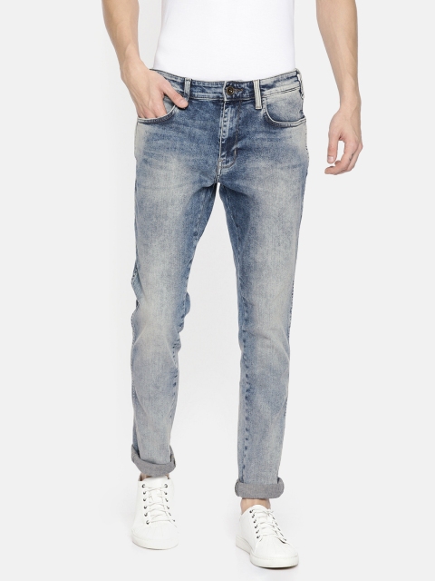 

Wrangler Men Blue Bostin Slim Tapered Fit Mid-Rise Clean Look Stretchable Jeans