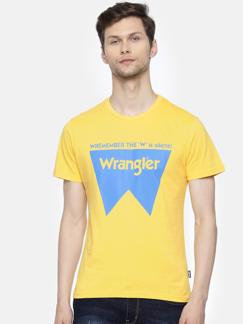 

Wrangler Men Yellow Printed Round Neck T-shirt