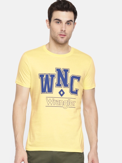 

Wrangler Men Yellow Printed Round Neck T-shirt
