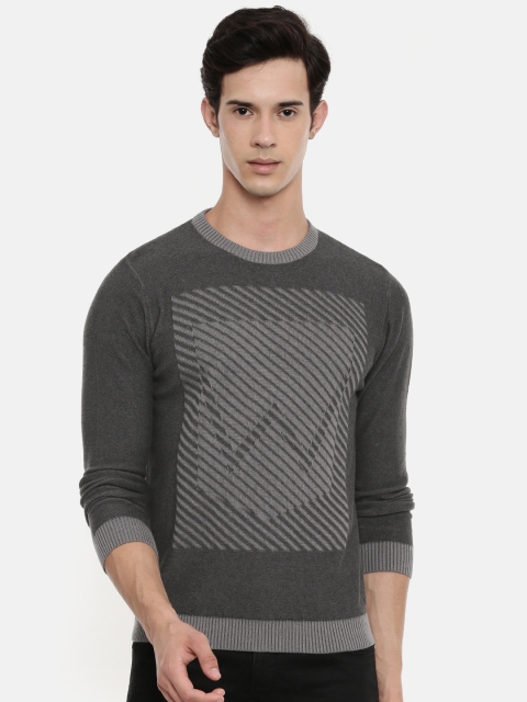 

Wrangler Men Grey Self Design Sweater