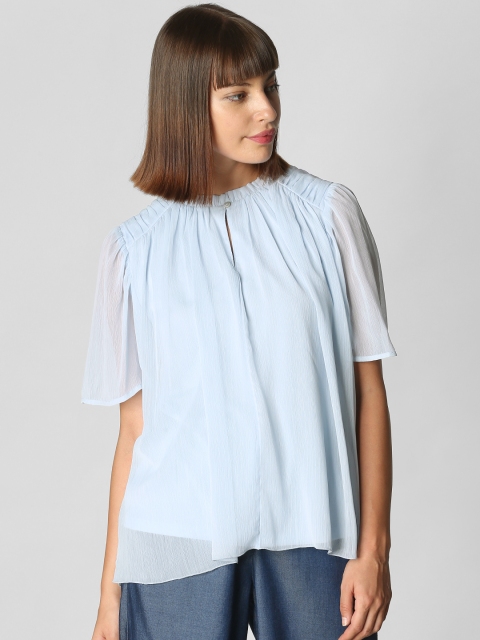 

Vero Moda Women Blue Solid Layered Top