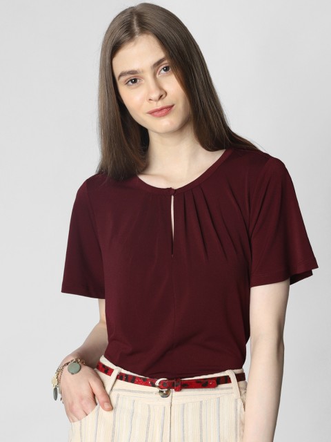 

Vero Moda Women Burgundy Solid Top
