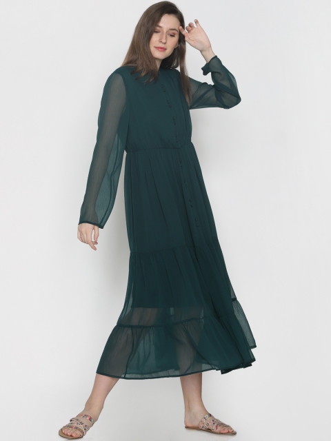 

Vero Moda Women Green Fit and Flare Dress