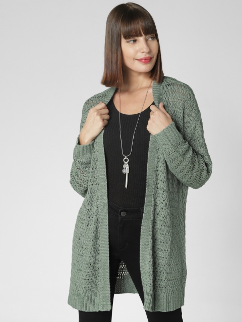 

Vero Moda Women Green Self Design Sweater