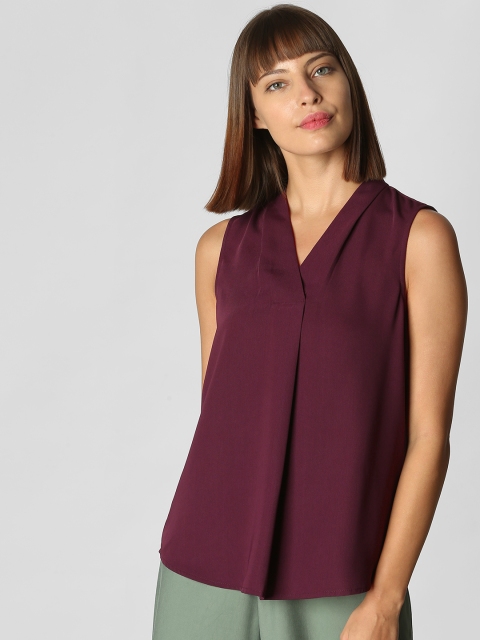 

Vero Moda Women Burgundy Solid Top