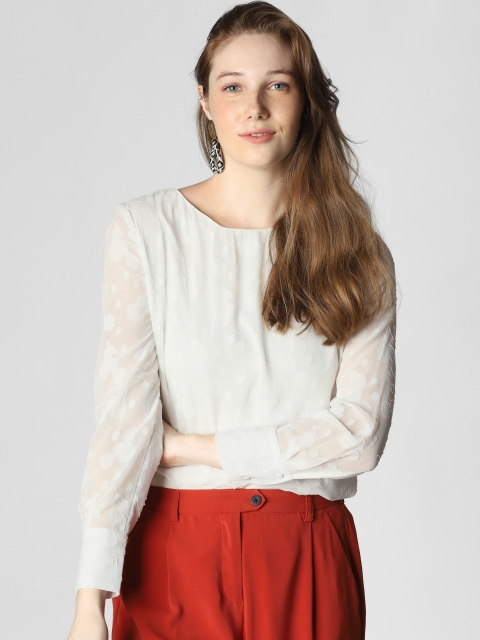 

Vero Moda Women White Self Design Top