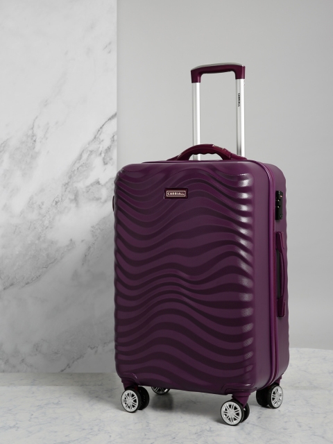 

CARRIALL Unisex Purple Ripple 24" Medium Suitcase