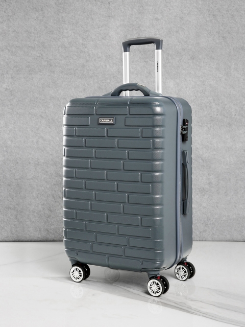 

CARRIALL Unisex Grey Planar 24" Hardsided Trolled Suitcase