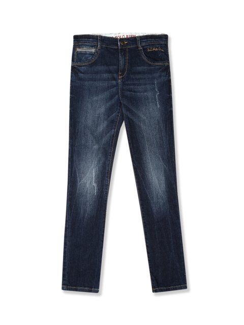 

U.S. Polo Assn. Kids Boys Blue Skinny Fit Mid-Rise Clean Look Jeans