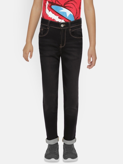 

U.S. Polo Assn. Kids Boys Black Skinny Fit Mid-Rise Clean Look Jeans