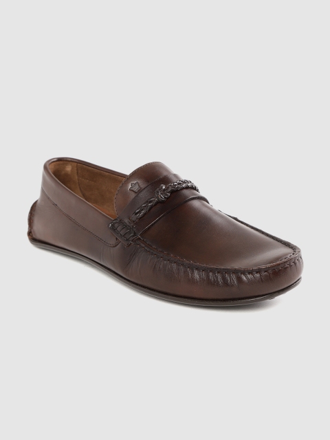 

Louis Philippe Men Brown Leather Driving Shoes