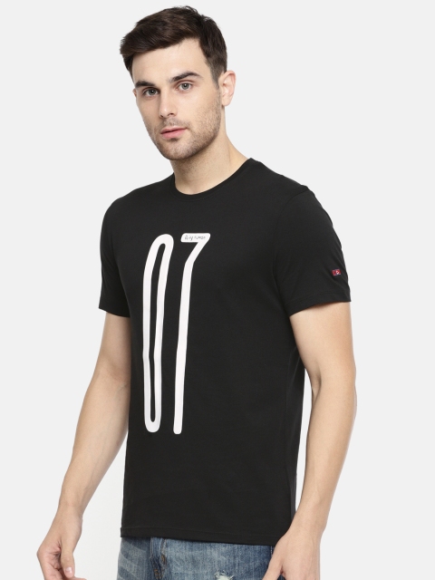 

Being Human Clothing Men Black Printed Round Neck T-shirt