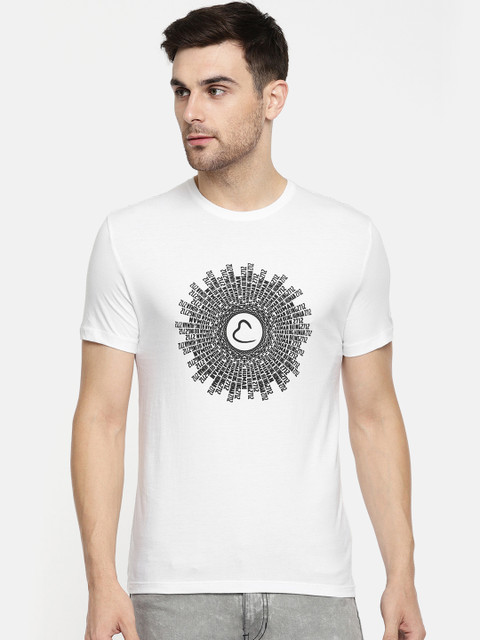 

Being Human Clothing Men White Printed Round Neck T-shirt