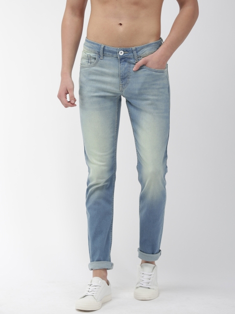 

Flying Machine Men Blue Michael Slim Tapered Fit Mid-Rise Clean Look Stretchable Jeans