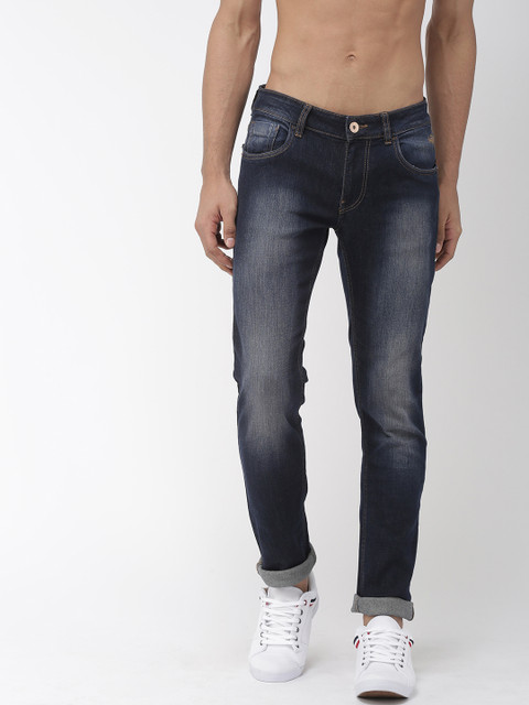 

Flying Machine Men Blue Michael Slim Tapered Fit Mid-Rise Clean Look Stretchable Jeans
