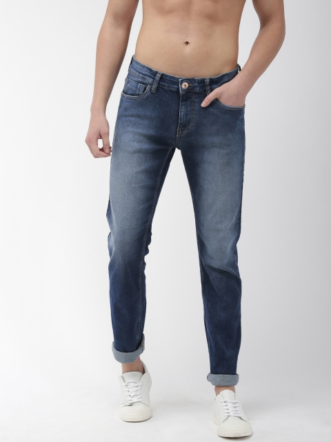 

Flying Machine Men Blue Michael Slim Tapered Fit Mid-Rise Clean Look Stretchable Jeans