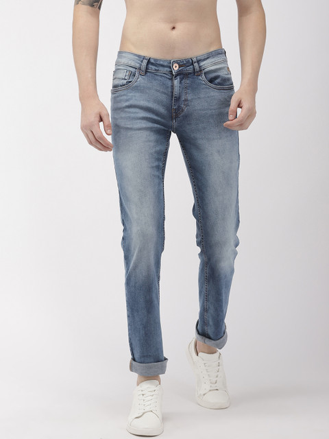 

Flying Machine Men Blue Michael Slim Tapered Fit Mid-Rise Clean Look Stretchable Jeans