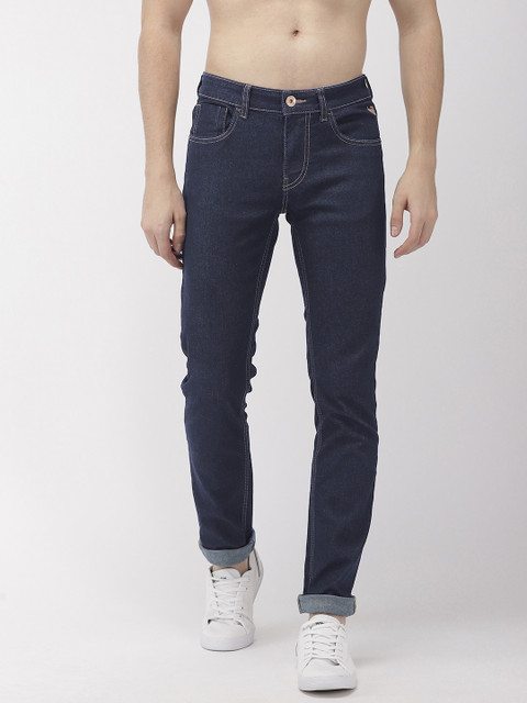 

Flying Machine Men Blue Michael Slim Tapered Fit Mid-Rise Clean Look Stretchable Jeans