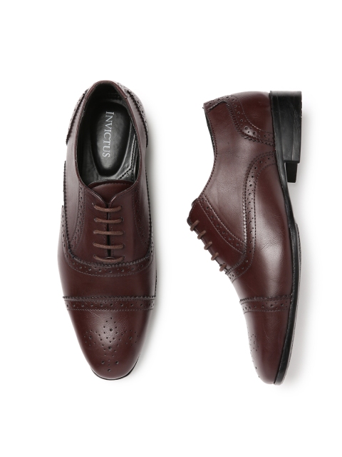 

INVICTUS Men Tan Brown Perforated Formal Derbys