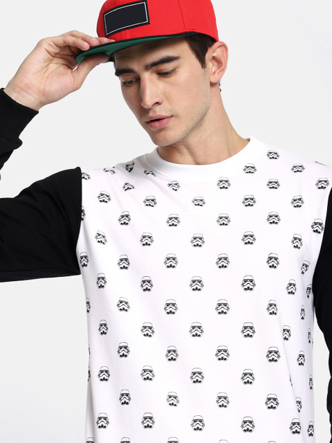 

Kook N Keech Star Wars Men White & Black Printed Sweatshirt